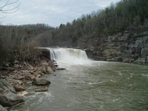 Pastor Terry's view of Cumberland Falls.