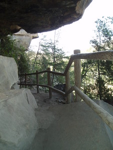 Our favorite part of the trail, where you can look back and see Cumberland falls!