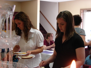 Three friends, Sarah and Heather (foreground) and Tesha (background), drove several hours with their families to join us for our special day!