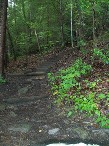 More of the stairs at Eagle Falls trail.