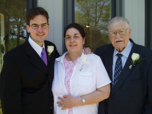 David with his Mom and Grandpa.