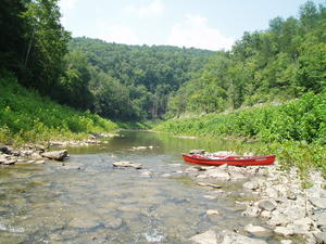 We reached more shallow water, and decided to park that canoe and keep walking further to see what was there. Was so much fun to play in the water and cool off again!