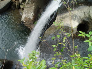 View looking straight down the falls.