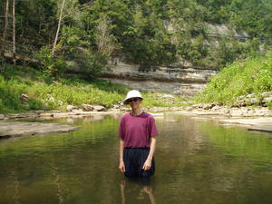 Another afternoon of canoeing! This time just Daniel, Kristina, and David in one canoe. We went back to Little South Fork, but the water level was way down and we couldn't paddle far, so we ended up just walking up the river and exploring!