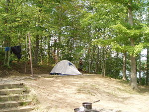 We got back to our tents, changed, and headed out to go swimming!