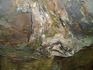 Neat iron ore deposits in the rock walls.