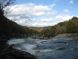 Hiking along the Eagle Falls Trail.