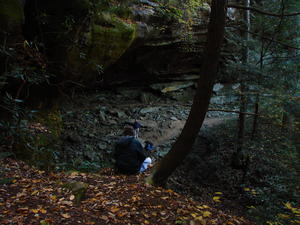 Daniel's Mom had to try sitting where Kristina was, just to see what it was like! 