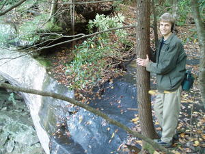 Daniel standing as close as he dared go.