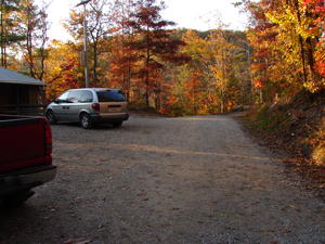 The colorful parkinglot shortly before we headed back home.