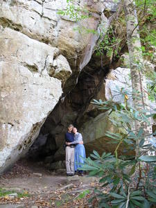 Along the way down, we hiked through an area called "Cracks in the Rock."