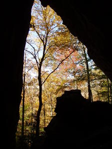 Looking back at the area of rocks we just walked through.