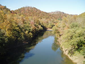 Going across the coal tipple bride.