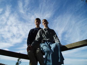 Unique sky photo of Daniel and Kristina.