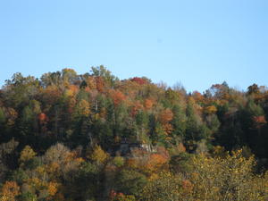 Looking back at the ridge where we'd just hiked to.