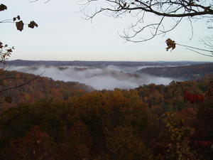 Look at the fog rising from the hollers!