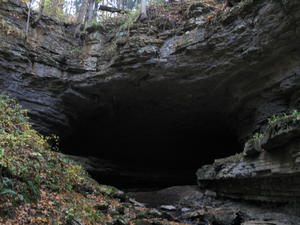 Tuesday was Erick's last day with us, so Daniel decided to take him caving at Hail Cave. Kristina was tired after a long week of hiking, so she stayed home. Here's a few of their photos. This is the entrance to the cave.