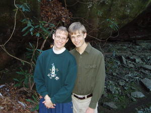 Daniel and Kristina at the top of Yahoo Arch.