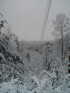 Our snowy view of the next ridge.