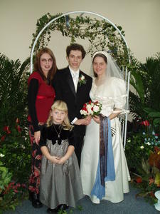 With Lindsay and the little girl she was babysitting.