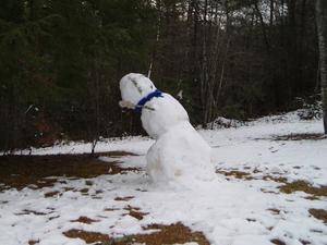 Another glimpse of our snowman... three days later and still standing!