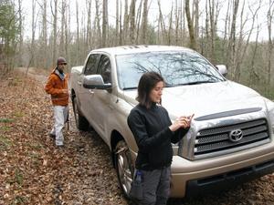 Jason and Midori getting ready to hit the trail.