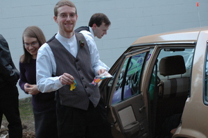 The Northport church group had extra ideas and supplies for the car.