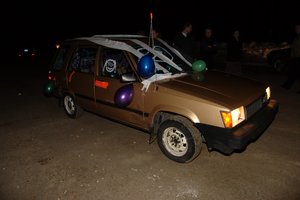 Our first glimpse of our car.