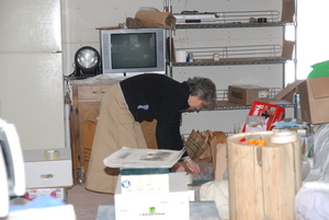 Wedding decorations and supplies had to be gone through and sorted, deciding what to keep, what to give away, and what to toss. It would have been easier to pack the whole house, compared to all the sorting we had to do that day!