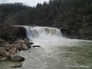 You are looking at Cumberland Falls -- sometimes referred to as the "Niagra of the South." This state park, with its hiking trails and picnic areas, is only 4 miles from our front door!