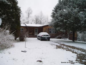 Here's what our place looks like in the winter when there is snow on the ground!