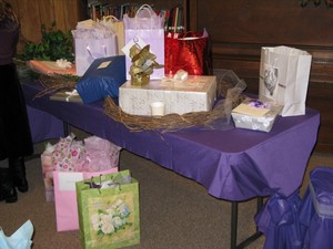 The gift table.