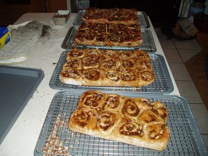 Sweet Rolls fresh from the oven. Yummy!