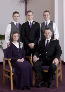 Daniel with his Parents and Brothers, Timothy and Andrew.
