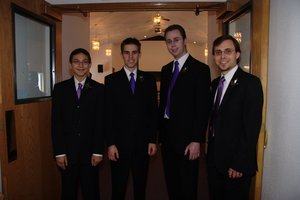 Our four ushers: L-R Ken, Christian, Isaac, and Ryan.