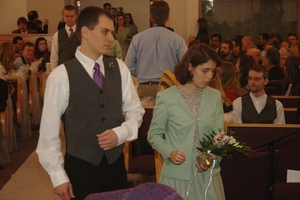 Entry of the wedding party. Justina and Ben.