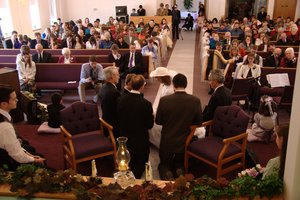 Dedication prayer by all four Pastors.