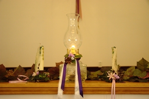 Unity Lamp and Candles at the end of the service.