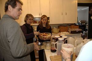 Behind the scenes work in the kitchen.