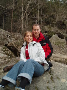 Joel and Marijke enjoying the falls.