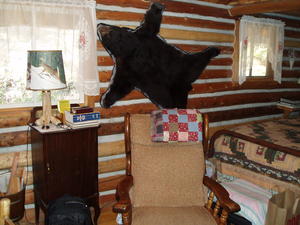 The easy chair by the woodstove.