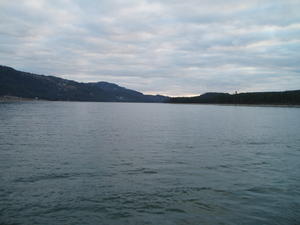 The views while crossing the river.