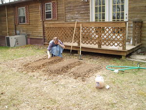 We were too busy to get photos of our cooking classes and the diabetes fair that happened the week we got home. But planting the garden happened the following week. 