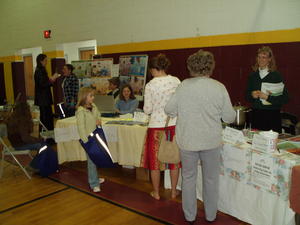 Kristina gave out little cups of soup and advertised the cooking class. In four hours we gave out 8 quarts of soup!