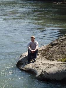 Daniel enjoying the sunshine and fresh air.