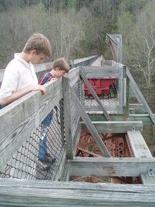 Daniel and Levi looking down...down...down...