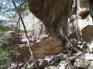 The waterfall helped cool some of the hikers down. :)