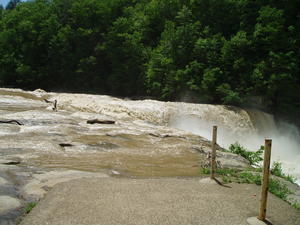 The falls from above. Talk about some powerful force!