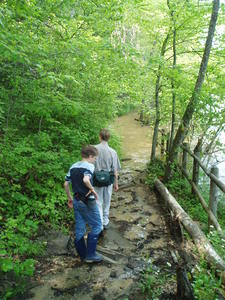 Here's where the trail went under water...