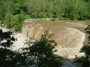 Full view of the flooded river. Pretty impressive! This river goes all the way to Nashville... now you know why they flooded so badly (they had all this besides all the rain they got)!